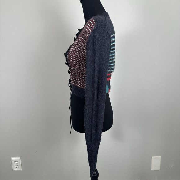 D.E.P.T. Cardigan Women Large (Fits like A Small) Wool Blend Open Front Sweater - Picture 8 of 16